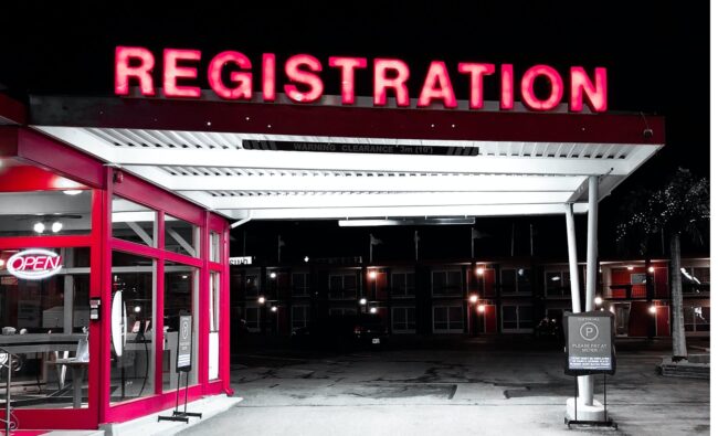 registration Registration Sign